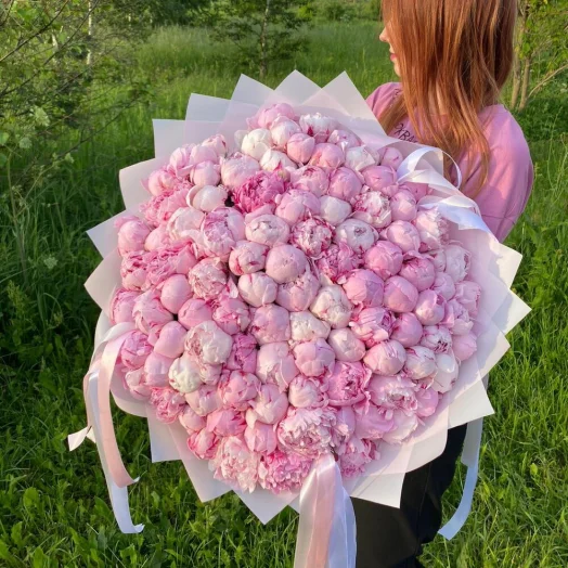 101 розовый пион