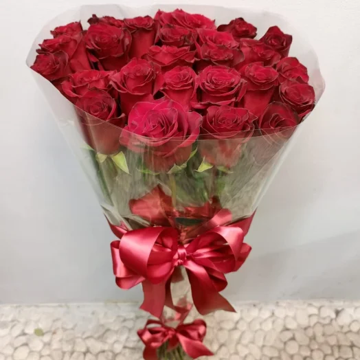 Букет из 25 гигантских роз (130 см)